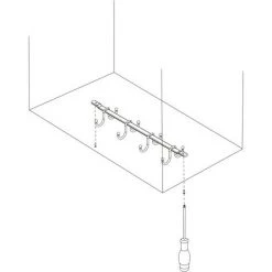 Emuca Porte-tasses Pour Meuble, 8 Crochets, 382 Mm, Acier, Chromé. -EMUCA Soldes 28327538 3
