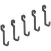 Emuca Lot De 5 Crochets De Suspension De Cuisine, Acier, Gris Anthracite. -EMUCA Soldes 28327544 1