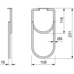 Emuca Porte-bouteille Pour Meubles, Fixation Sous L’étagère, 2 Trous, Acier, Chromé. -EMUCA Soldes 28327562 3