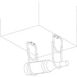 Emuca Porte-bouteille Pour Meubles, Fixation Sous L’étagère, 2 Trous, Acier, Chromé. -EMUCA Soldes 28327562 5