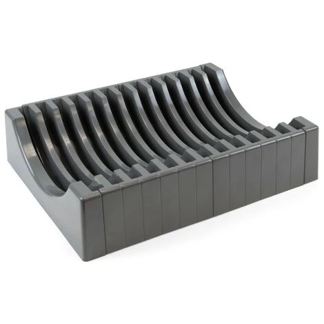 Emuca Porte-assiettes Pour Meuble, Capacité 13 Assiettes, Plastique, Gris Anthracite. 3 Emuca Porte-assiettes Pour Meuble, Capacité 13 Assiettes, Plastique, Gris Anthracite.
