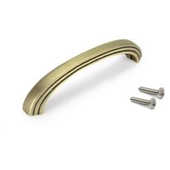 Emuca Poignée Pour Meuble, Entraxe 96 Mm, Zamak, Or Ancien, 25 Ut. -EMUCA Soldes 29092801 3
