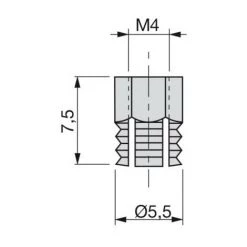 Emuca Écrou à Expansion, M4, D. 5.5 Mm, Laiton, 100 Ut. - Talla -EMUCA Soldes 29407221 4