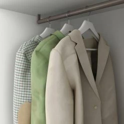 Emuca Kit Tube De Penderie, Circulaire, D. 28 Mm, 950 Mm, Aluminium, Couleur Moka, 2 Ut. - Talla -EMUCA Soldes 29407251 3