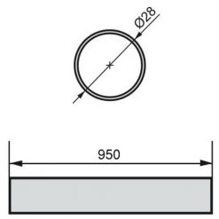 Emuca Kit Tube De Penderie, Circulaire, D. 28 Mm, 950 Mm, Aluminium, Couleur Moka, 2 Ut. - Talla -EMUCA Soldes 29407251 5