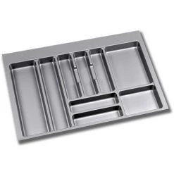 Emuca Range-couverts Pour Tiroirs De Cuisine, Module 800 Mm, Plastique, Gris - Talla