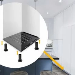 Emuca 8933717 Base Pour Réfrigérateur Integré Dans Module De Cuisine De 60cm Et épaisseur 16mm -EMUCA Soldes 29457304 4