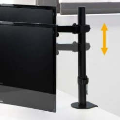 Emuca Support écran Inclinable Et Rotatif à 360​° Pour Table., Simple, Peint En Noir, Acier, 1 Ut. - Talla -EMUCA Soldes 33356395 5