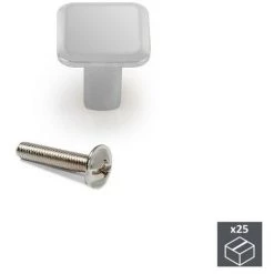 Emuca Poignée Pour Meuble, Zamak, Chromé, 25 Ut.