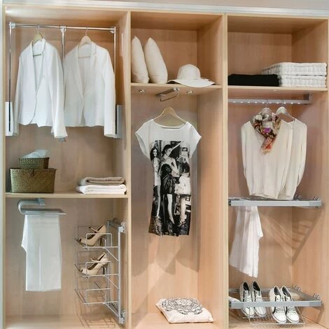 Emuca Accessoire Latéral Pour Penderie Rabattable, Plastique, Gris Métallisé, 2 Un 5 Emuca Accessoire Latéral Pour Penderie Rabattable, Plastique, Gris Métallisé, 2 Un – Image 3