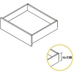 Emuca Kit De Tiroir Pour Cuisine Concept, 50 Kg, Hauteur 138 Mm, Prof. 500 Mm, Fermeture Amortie, Acier, Gris Anthracite -EMUCA Soldes 34341849 5