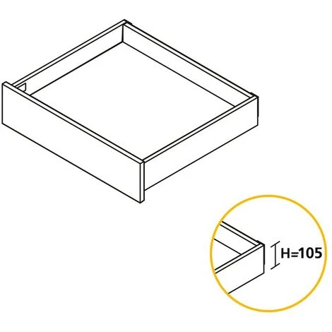 Emuca Kit De Tiroir Pour Cuisine Concept, 50 Kg, Hauteur 105 Mm, Prof. 500 Mm, Fermeture Amortie, Acier, Blanc 5 Emuca Kit De Tiroir Pour Cuisine Concept, 50 Kg, Hauteur 105 Mm, Prof. 500 Mm, Fermeture Amortie, Acier, Blanc – Image 3