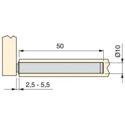 EMUCA Fermeture Réglable Push Latch à Pression (10 Unit) - Talla Amortisseur -EMUCA Soldes 3481651 3