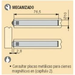 EMUCA Fermeture Push Latch à Pression (10 Unit) - Talla Magnétique 3'5Kg. -EMUCA Soldes 3481676 3