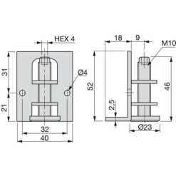 EMUCA Vérin Interieur M10 - Talla -EMUCA Soldes 3481696 3