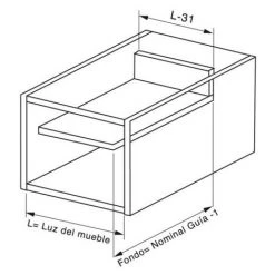 EMUCA Tiroir Ultrabox - Talla 118 X 270 Mm. -EMUCA Soldes 3481863 4