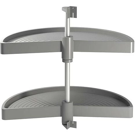 Emuca - Jeu De 2 Plateaux Tournants Module De Cuisine En Plastique Gris 3 Emuca - Jeu De 2 Plateaux Tournants Module De Cuisine En Plastique Gris