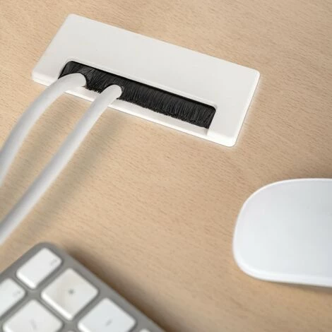 Emuca Passe-câbles Pour Table Plasquare 2, Plastique, Blanc, 5 Un 7 Emuca Passe-câbles Pour Table Plasquare 2, Plastique, Blanc, 5 Un – Image 5