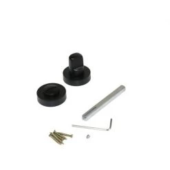 Emuca Jeu Rosace De Condamnation Avec Rosace Ronde Pour Porte Intérieur, Diamètre 35 Mm, Zamak, Noir, 5 Un.