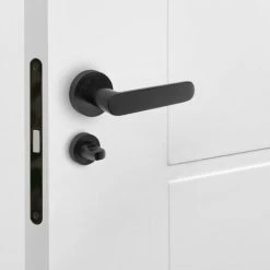 Emuca Jeu Rosace De Condamnation Avec Rosace Ronde Pour Porte Intérieur, Diamètre 35 Mm, Zamak, Noir, 5 Un. -EMUCA Soldes 37541477 3