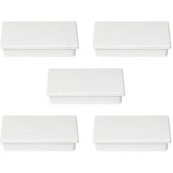 Emuca Passe-câbles Pour Table Plasquare 1, Plastique, Blanc, 5 Un