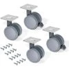 Emuca Kit Roulettes Bowl Avec Plétine De Montage, Ø 50, Plastique Gris, Acier Et Plastique, 1 Kit - Plastique Gris -EMUCA Soldes 37893410 1