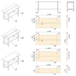 Emuca Pieds Latéraux Pour Banc De Vestiaire, Aluminium, Anodisé Mat, 2 Un. - Talla -EMUCA Soldes 40401356 2
