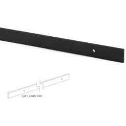 EMUCA Système BARN Pour Porte Coulissante En Bois Suspendue, 80 Kg, Acier, Noir - Talla -EMUCA Soldes 40401665 4