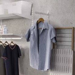 Emuca Crochets De Cintres Rabattables Pour Penderies Jagmet, Peint En Blanc, Acier - Peint En Blanc -EMUCA Soldes 40916677 4