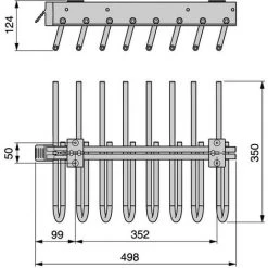 Emuca Porte-pantalons Extractible Pour Armoire, Montage à Gauche, Acier Et Plastique, Gris Métallisé -EMUCA Soldes 41840947 2