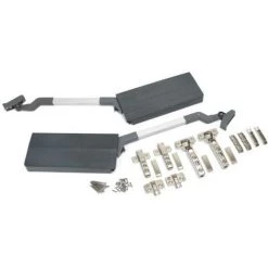 Emuca Compas Agile Flap Pour Portes Relevables Doubles., 7 - 11,6 Kg, Plastique Gris Antracite, Acier, 1 Ut. - Talla