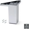 Emuca Pied Pour Meubles Alumix 1, Hauteur 100 Mm, Plastique, Gris Métallisé, 1 Lot De 4 Unités - Peint En Aluminium -EMUCA Soldes 45653469 1