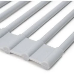 Emuca Egouttoir Pour Vaisselle Et Verres En Acier Et Silicone, Souple Et Enroulable En Plastique Gris Pour Plan De Travail De Cu -EMUCA Soldes 45943056 5