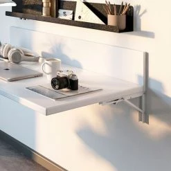 Emuca Supports D'étagères Pliables, 200 Mm, Charge Max. 40kg, Acier, Blanc, 4 Un. -EMUCA Soldes 50044930 4