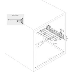 Emuca Porte-pantalons Self à Montage Latéral Pour Armoire, Chrome, Plastique, Aluminium, Droit 9 Emuca Porte-pantalons Self à Montage Latéral Pour Armoire, Chrome, Plastique, Aluminium, Droit -EMUCA Soldes 50879776 3
