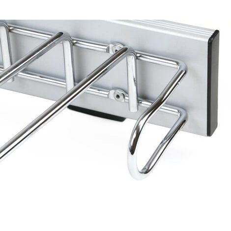 Emuca Porte-pantalons Self à Montage Latéral Pour Armoire, Chrome, Plastique, Aluminium, Droit 6 Emuca Porte-pantalons Self à Montage Latéral Pour Armoire, Chrome, Plastique, Aluminium, Droit – Image 4