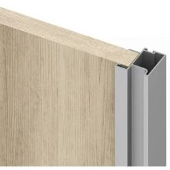 Emuca Système Coulissant Placard Pour Armoires, 2 Portes Avec Profils Sharp, épaisseur 16mm, Fermeture Amortie, Panneaux Non Incluses,Anodisé Mat, 1 Ut. - Talla -EMUCA Soldes 51638402 5