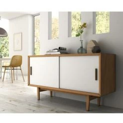 Emuca Système Flow En Format Kit Pour Une Armoire Avec 2 Portes Coulissantes Soutenues En Bois à Fermeture Amortie, Anodisé Mat, 1 Ut. - Talla -EMUCA Soldes 51638423 4