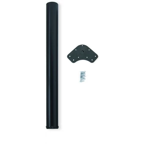 Emuca Pieds Pour Table D. 60 Mm En Acier, Ø 60, Peint En Noir, Acier, 1 U 3 Emuca Pieds Pour Table D. 60 Mm En Acier, Ø 60, Peint En Noir, Acier, 1 U