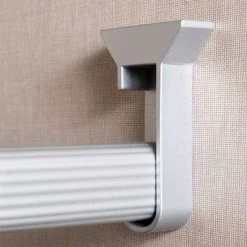 Emuca Support Pour Tube D'armoire, Plastique, Gris Métallisé, 5 Ut. - Talla -EMUCA Soldes 53822959 4