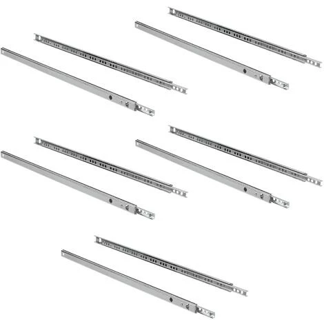 Emuca Paire De Coulisses Pour Tiroirs, à Billes, 17 X 310 Mm, Sortie Partielle, Zingué, 5 Ut. 3 Emuca Paire De Coulisses Pour Tiroirs, à Billes, 17 X 310 Mm, Sortie Partielle, Zingué, 5 Ut.