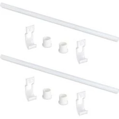 Emuca Barres De Penderie Jagmet, Peint En Blanc, Acier - Peint En Blanc