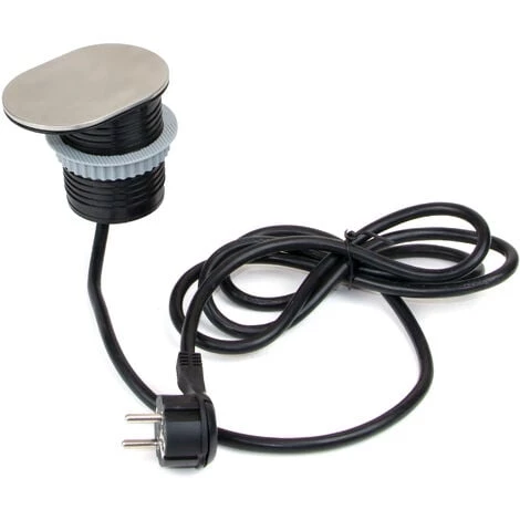 Emuca Tour De 1 Prise Avec 1 Port USB Vertikal Flat60, à Encastrer, Avec Couvercle, Type Schuko, Acier Et Plastique, Inox 5 Emuca Tour De 1 Prise Avec 1 Port USB Vertikal Flat60, à Encastrer, Avec Couvercle, Type Schuko, Acier Et Plastique, Inox â Image 4