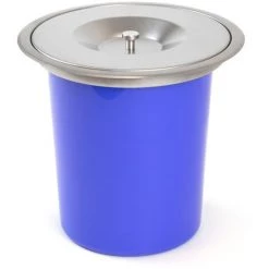 Emuca Poubelle Encastrable Recycle Pour Plan De Travail De Cuisine, 6 Litres, Acier Inoxydable, 1 Ut.