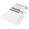 Emuca Kit Tiroir Vertex Cuisine Et Bain, Panneaux Incluses, Fermeture Amortie, 500x93mm, Module 450mm, Acier, Blanc -EMUCA Soldes 54869143 1