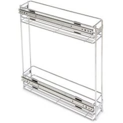 Emuca Porte-bouteilles Extractible, Largeur Intériere 115 Mm, Acier, Chromé