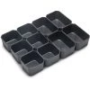Emuca Bacs Tidy Pour Organisateurs De Tiroirs De Salle De Bains, Plastique Gris Antracite, Plastique, 10 Cubes - Plastique Gris Antracite -EMUCA Soldes 56428389 1