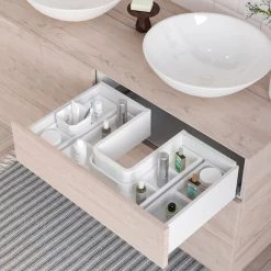 Emuca Bacs Tidy Pour Organisateurs De Tiroirs De Salle De Bains, Plastique Gris Antracite, Plastique, 10 Cubes - Plastique Gris Antracite -EMUCA Soldes 56428389 4