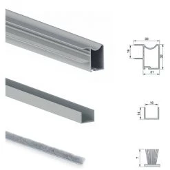Emuca - Système Coulissant Placard 6030362 Pour Armoires 2 Portes 16mm -EMUCA Soldes 56639663 4