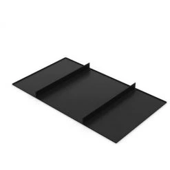 Emuca Plateau Ou étagère Pour Placards Et Commodes Hack, 483 (M60), Peint En Noir Texturé, Acier, 1 Lot De 2 Unités - Talla